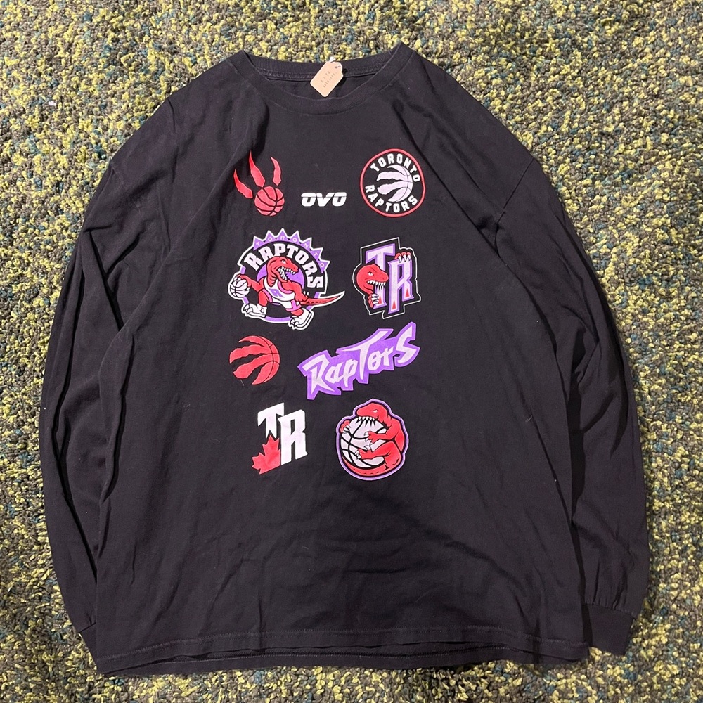 OVO x Toronto Raptors Multi Logo LS Shirt (fits L-XL)